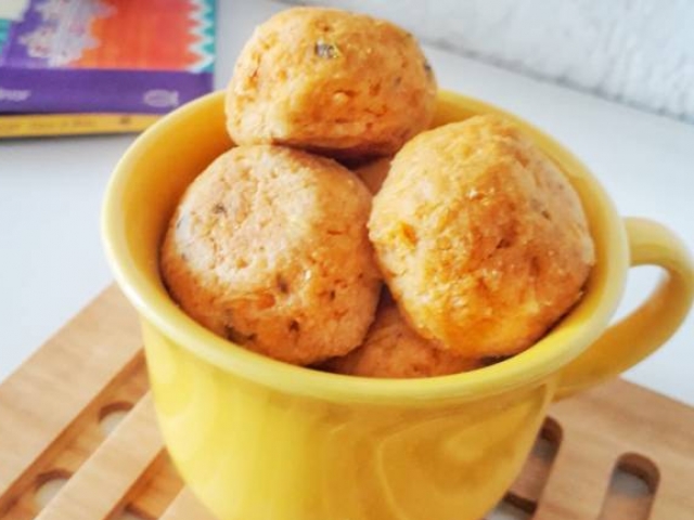 Bolinho de batata-doce com frango